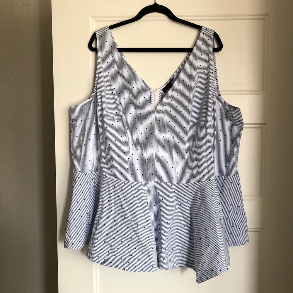Polka dot and stripped pendulum blouse